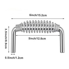 Stainless Steel Handle 6 inch Length 3.5 inch Width for Grills and Pits