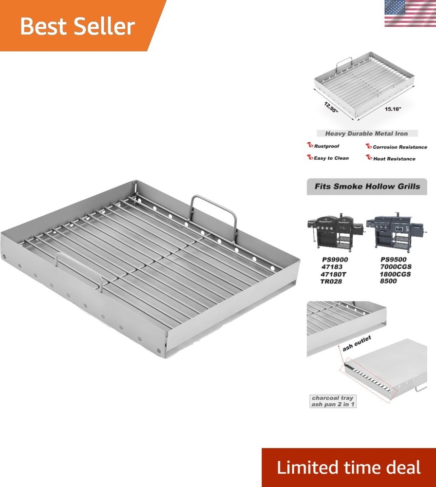High-Temp Charcoal Tray & Ash Pan for Smoke Hollow Grills, Fits Models PS9900