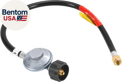 2FT Propane Regulator with Hose for Weber Grills, Blackstone Griddles, Heater, F