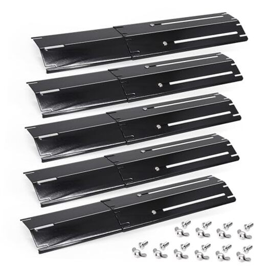 Adjustable Universal Grill Heat Plates, Heat 5 Pcs with Screws Porcelain Steel