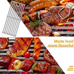 5pc Stainless Steel 9MM Cooking Grates w/5pc Flame Tamer plates for Blaze Grill