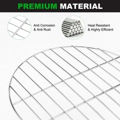 2 Pack Grill Grate Replacement, Steel Grill Grates for BBQ Parts [14.96 Inch]