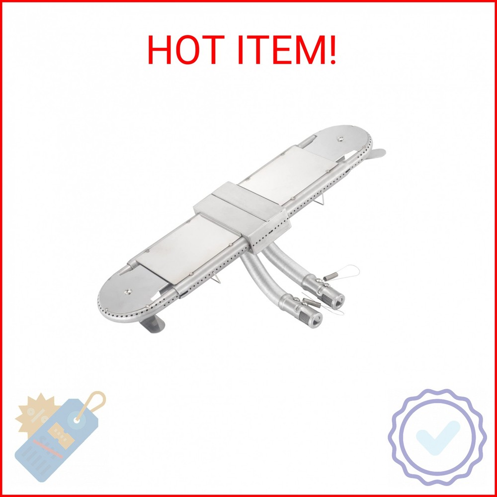 YIHAM Universal Grill Replacement BBQ Adjustable Bar Burner Oblong Tube Burner f