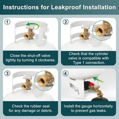 GASPRO Upgraded Propane Refill Adapter with Valve and 1 lb to 20 lb, Golden