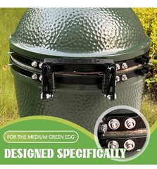 Hinge Assembly for Medium Green Egg Grill Powder Coated Steel Replacement