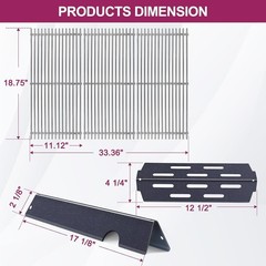 Grill Grate and Flavorizer Bars Heat Deflector Grill Parts for Weber Genesis 2