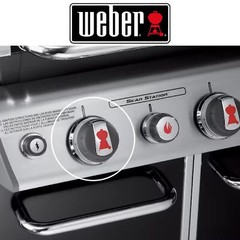 Weber Genesis Grill Burner Knobs Set of 3 2011 to 2016 Models Silver