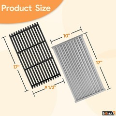 17×9.5 Grill Grates Emitter Plate Kit for Charbroil TRU-Infrared Replacement