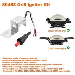 80462 Grill Igniter Ignition Button Replacement for Weber Q1000 Q2000 Q100 Q200