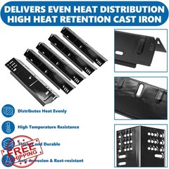SafBbcue Grill Grates Heat Plates for Dyna-Glo 5 Burner Black 29″L