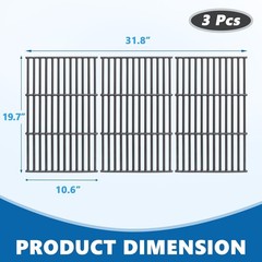 19.7″ Grill Grates for Char-Griller 1733 2735 Smokin’ Champ Charcoal Grill Re…