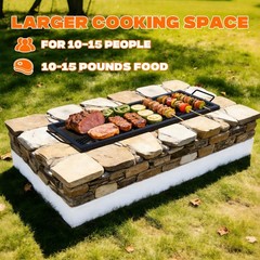 Fire Pit Grill Grate, Heavy-Duty Steel Cooking Grate with X-Marks Design for …