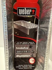 10 Weber Drip Pans for Genesis II 400/600 Series / Summit / SmokeFire – 6498/USA