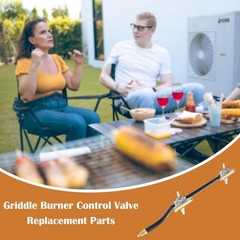 Replacement Griddle Burner Control Valve for 22″ Flat Top Gas Grill, BBQ Parts