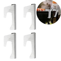 4 Pack Stainless Steel BBQ Pan Gasket Brackets for For firebox and for kettle