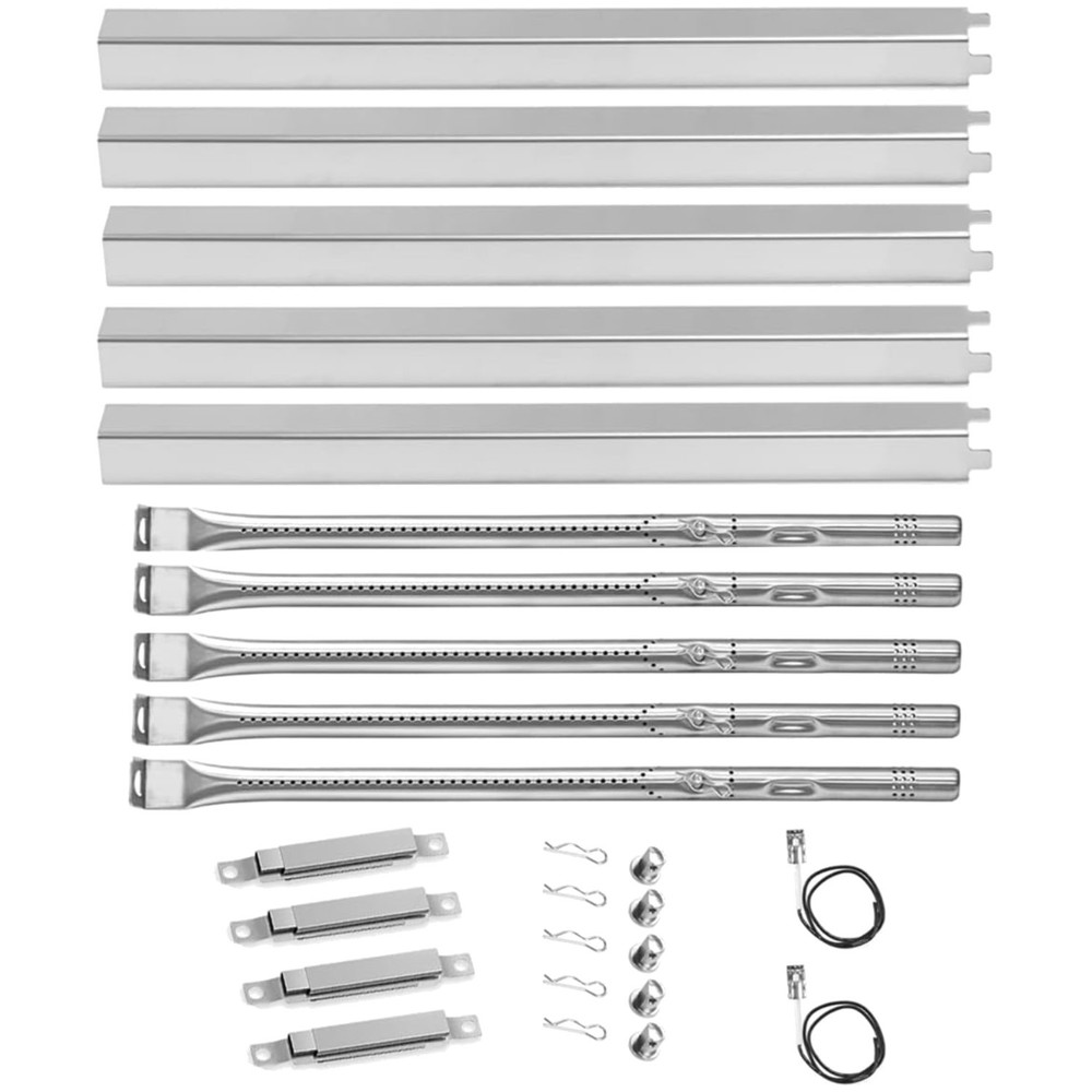 Adjustable 5PCS Heat Plates and Burners for Charbroil 5 & 4 Burner Grills