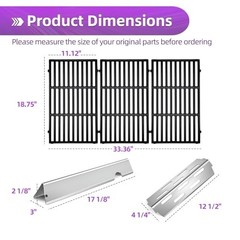 Parts Cast Iron Grill Grates for Weber Genesis II E-410 S-410 E-435 S-435 Stain