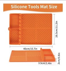 VISNFA Silicone Griddle Tools Mat Orange for Blackstone Weber Pit Boss Traeger