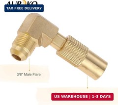 Aupoko Propane Elbow Adapter for Blackstone, Brass RV Gas Connector 3/8″ Male Lo