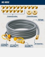 CALPOSE 15 Feet 5249 Propane to Natural Gas Conversion Kit for Blackstone