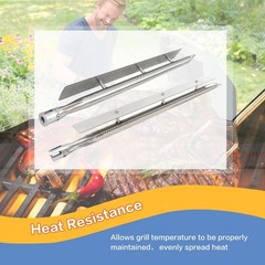 Stainless Steel Grill Burner Tubes Replacement, 24″ for Viking Gas Grills, 2 Pac