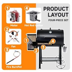 Include 2.0 RPM Auger Motor, Hot Rod Upgrade Grills Replacement Parts Kit