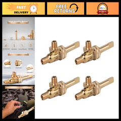 Gas Burner Valve 1/8″ MPT x 3/8-27 Replacement for Stove, 4 Pack, Horizontal Spl