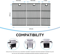 17″ Grill Grates for Charbroil Performance 5 Burner 463448021 463449021 46345002