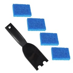 5pcs Grill Cleaning Tools Set: 4 Sponges 1 Scraper for Most Outdoor Grills
