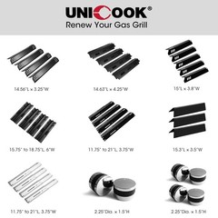 Unicook 4 Pack Porcelain Grill Heat Plate 14.56 L Gas Grill Replacement Parts