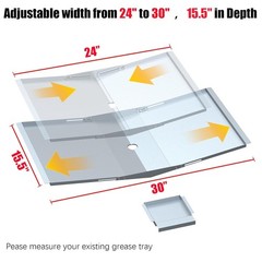 Grease Tray Drip Pan Catcher for Nexgrill Dyna-Glo Expert Grill BBQ Grill