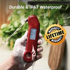 ThermoMaven Professional Digital Meat Thermometer, Ultra Fast Dark Red & Gray