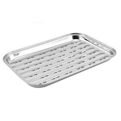 Robust Stainless Steel BBQ Trays with Holes to Prevent Sogginess in Food