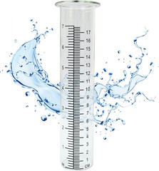 7″ Plastic Rain Gauge Replacement Tube, 8.25 X 2.25 X 1.75 Inches Cold Resistanc