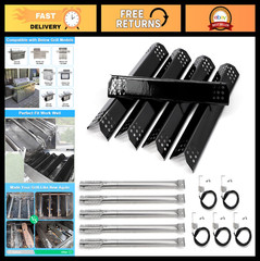 Grill Parts – Heat Plates, Burners & Igniter for 5 Burner Gas BBQ Grills