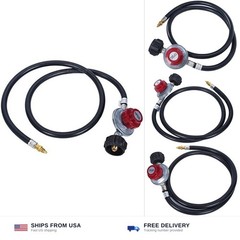 GasSaf 4FT 0-10PSI Adjustable High Pressure Propane Regulator | Grill Connect…
