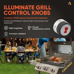 Lighted Control Knobs for Weber Summit 400/600 Series Gas Grills 2012+