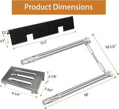 7635 Flavorizer Bars 69785 Burner 67060 Heat Deflector for Weber Spirit II 200