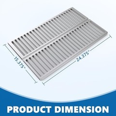 Ducane Stainless Steel Grill Heat Plate Replacement 15 3/8 x 24 3/8