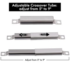 Grill Replacement Parts for 3 Burner Gas Grills – Stainless Pipe Burner, Heat Pl