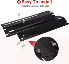 Adjustable Grill Burner Covers for Gas Grill, Porcelain Steel Heat Plate Shields