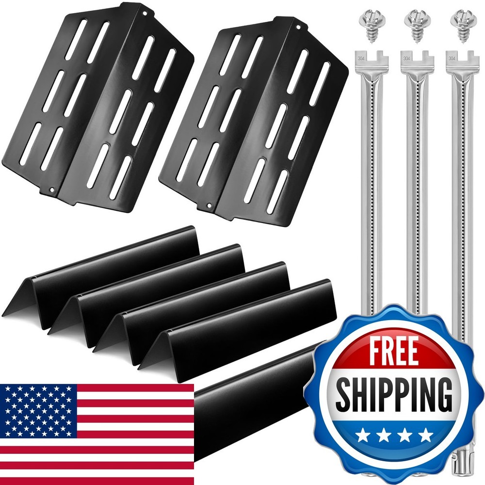 GasSaf Burner Tubes Flavorizer Bars Heat Plates for Weber Genesis 300 Series