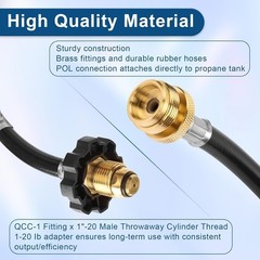 10-Ft Propane Hose Adapter Compatible with Mr. Heater & Big Buddy Heaters