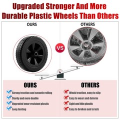 2 PCS Black Plastic Wheels 7005104 Grill Replacement Parts For Dyna Glo DGF