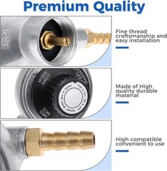 Low Pressure 1LB Propane Tank Gas Regulator Table Top Control Adjustable Valve