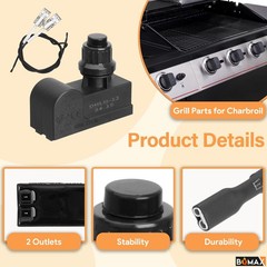 BQMAX DHLG-12 Grill Igniter for 2 Outlets(Upgraded Cap) w/Wires(AAA)