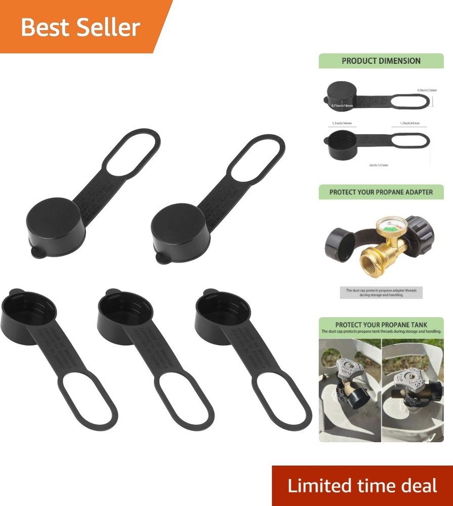 Protective Soft Plastic Propane Valve Cap Set – 5 Pcs for QCC-1 and OPD Valves