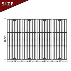 4PCS Grill Grates Parts, Grill Grates Cast Iron 19 3/4″ for Chargriller 2121,…