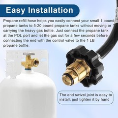 Compatible 10ft Propane Hose for Grills, Fire Pits, and Emergency Heating