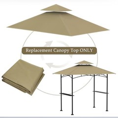 Grill Gazebo Replacement Top, 5 * 8 Outdoor BBQ Top Cover, Double Layer BBQ Gaze